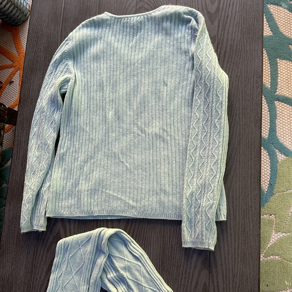 Charter Club Embellished Beaded Sweater & Scarf Set silk & angora - Picture 5 of 7